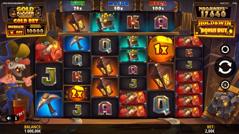 Gold Digger Megaways slot screen 1