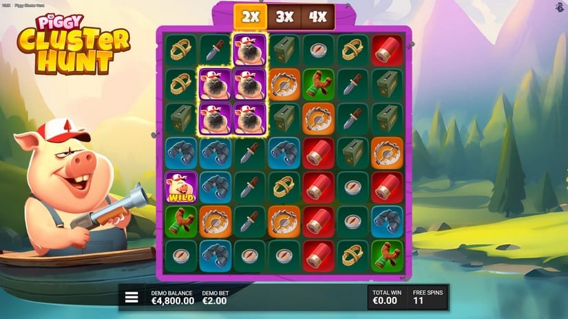 Piggy Cluster Hunt slot screen 4