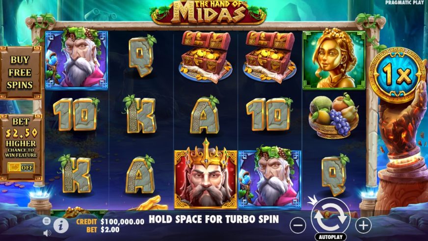 The Hand of Midas slot screen 1