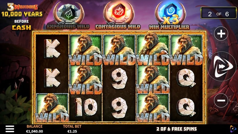 10,000 Years Before Cash slot screen 3