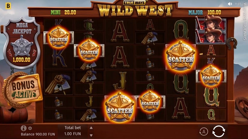 Wild West TRUEWAYS slot screen 2