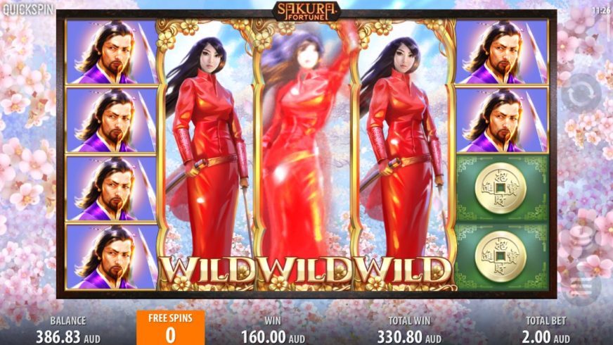 Sakura Fortune slot screen 1