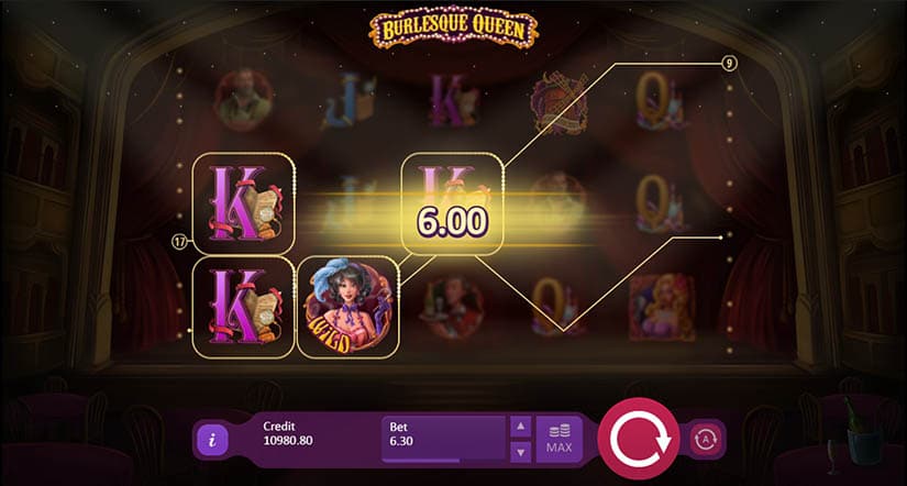 Burlesque Queen slot screen 2