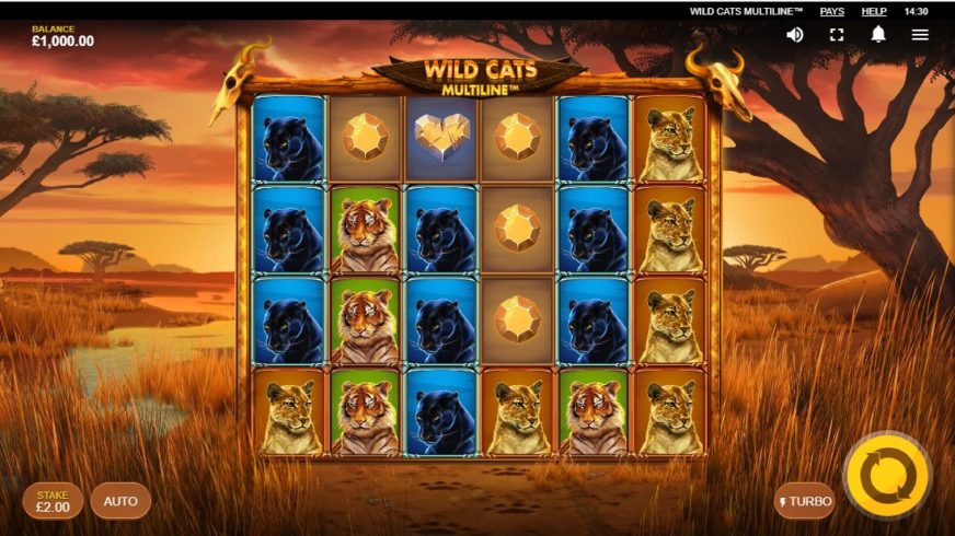 Wild Cats Multiline™ slot screen 1