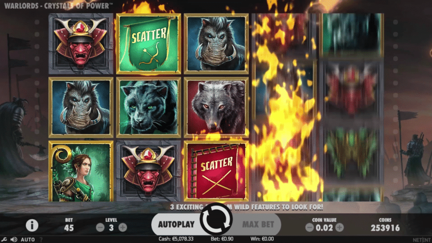 Warlords: Crystals of Power slot screen 1