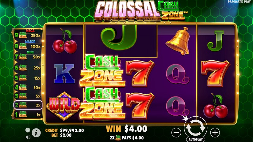 Colossal Cash Zone slot screen 2