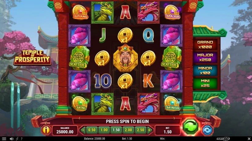 Temple of Prosperity slot screen 1