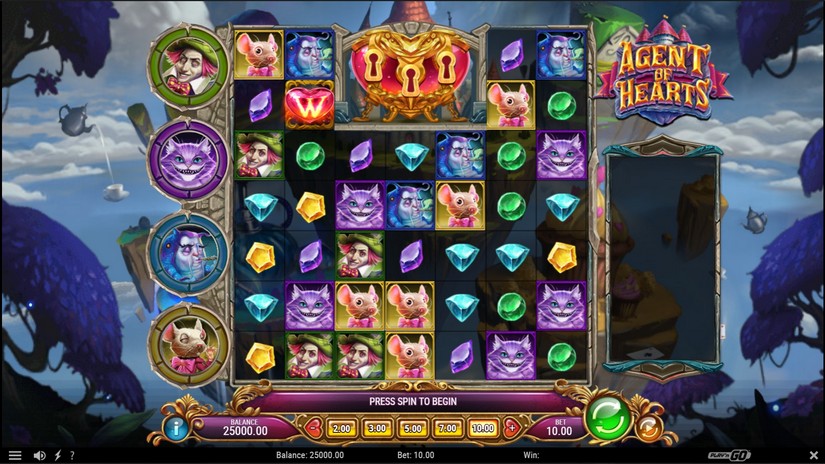 Agent of Hearts slot screen 1