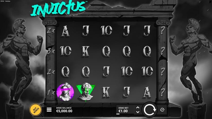 Invictus slot screen 1