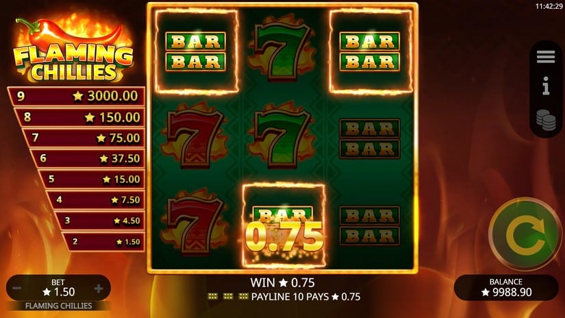 Flaming Chilies slot screen 2