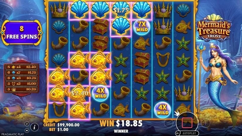 Mermaid’s Treasure Trove slot screen 4