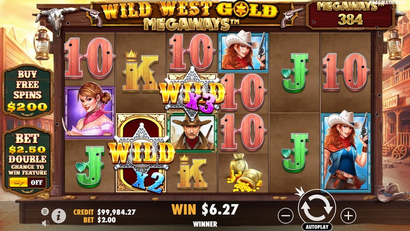 Wild West Gold Megaways slot screen 2