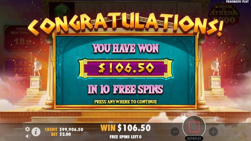 Wisdom of Athena 1000 slot screen 5