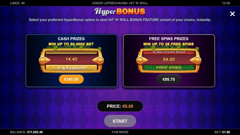 Joker Leprechauns Hit-N-Roll slot screen 3