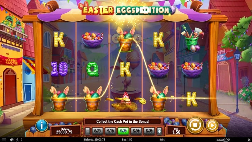 Easter Eggspedition slot screen 2