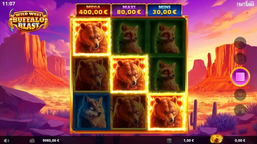 Wild West Buffalo Blast slot screen 4