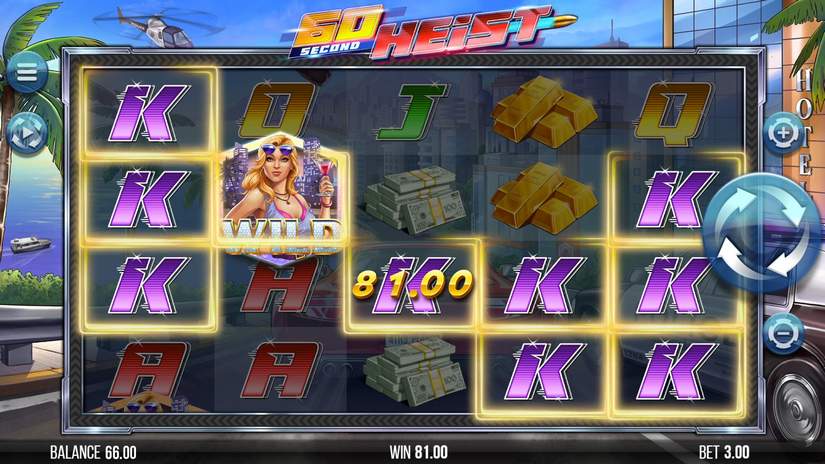 60 Second Heist slot screen 6