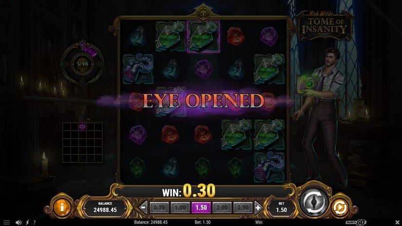 Rich Wilde and the Tome of Insanity slot screen 2