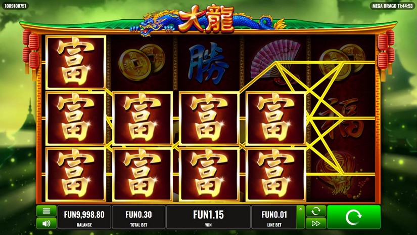 Mega Drago slot screen 2