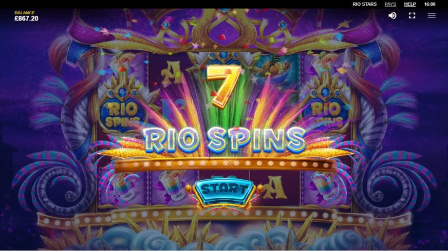 Rio Stars slot screen 2
