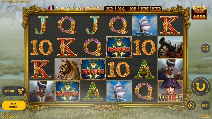 Napoleon 2 FatStacks slot screen 2