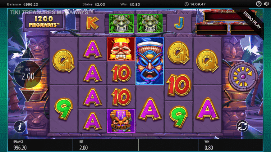 Tiki Treasures Megaways slot screen 1