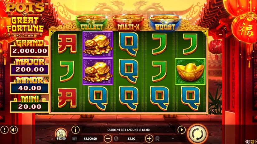 Pots of Great Fortune – Hold & Win slot screen 1