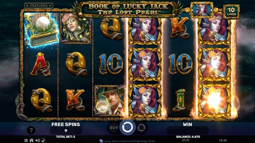 Book of Lucky Jack The Lost Pearl slot screen 4