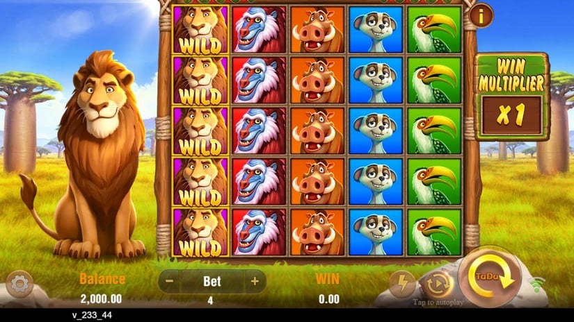 Safari Mystery slot screen 1