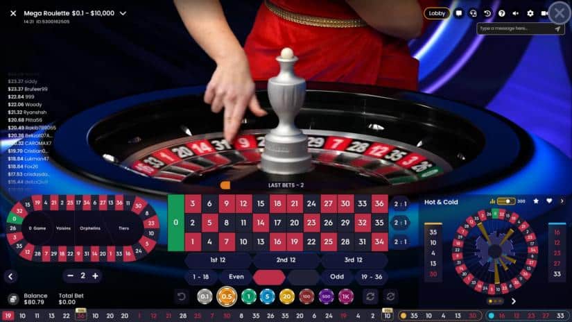 Mega Roulette slot screen 1