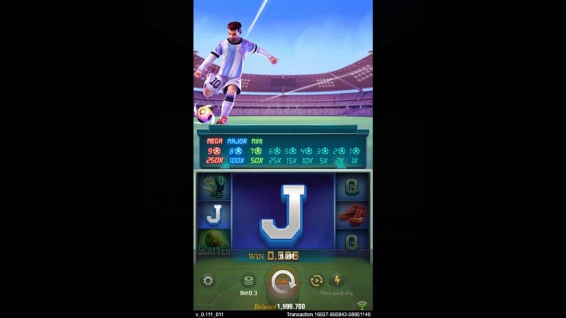 World Cup slot screen 2