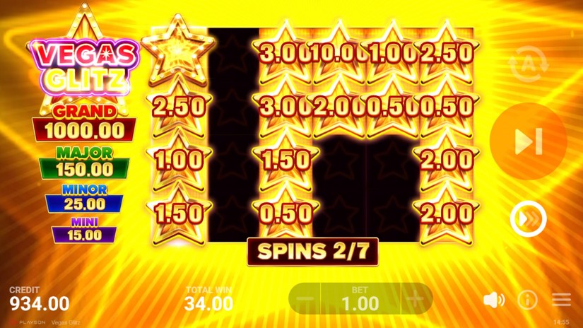 Vegas Glitz slot screen 5