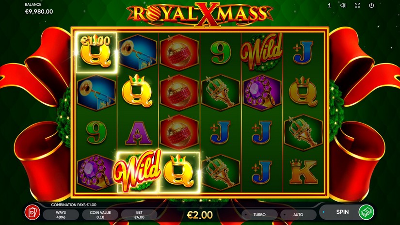 Royal Xmass slot screen 2