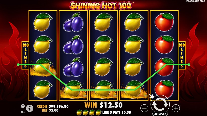 Shining Hot 100 slot screen 3