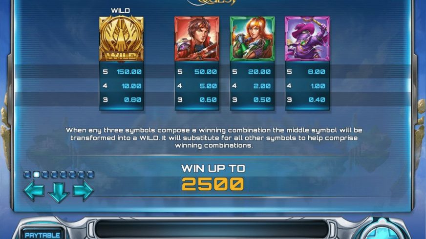 Cloud Quest slot screen 2