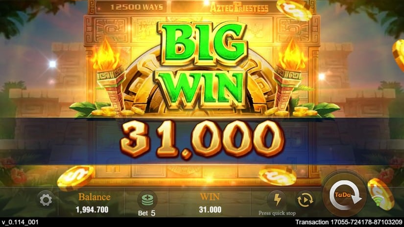 Aztec Priestess slot screen 3