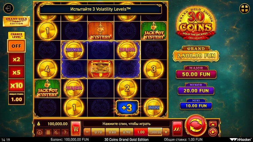 30 Coins Grand Gold Edition slot screen 1