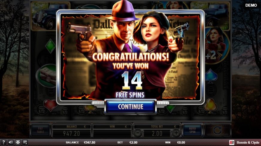 Bonnie & Clyde (Red Rake Gaming) slot screen 3