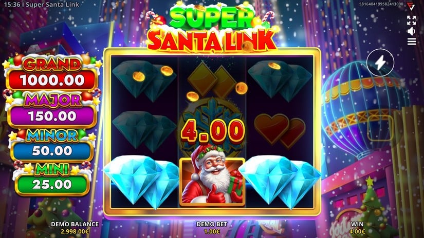 Super Santa Link: Running Wins slot screen 2