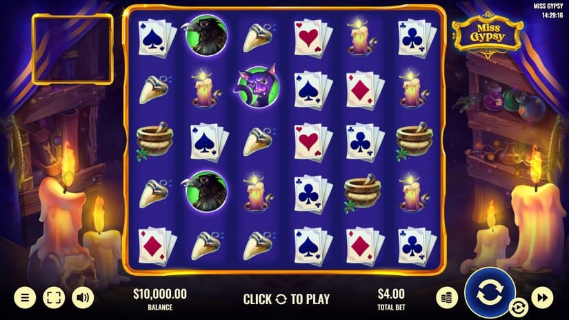 Miss Gypsy slot screen 1