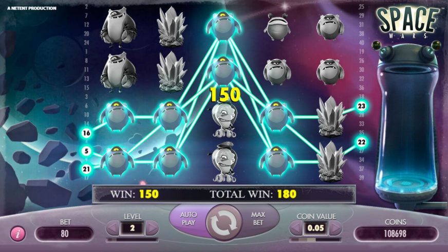 Space Wars slot screen 2