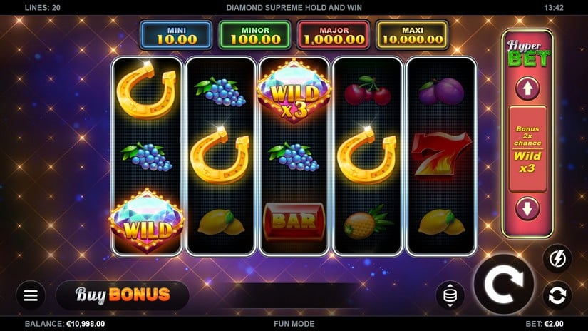Diamond Supreme Hold and Win slot screen 1