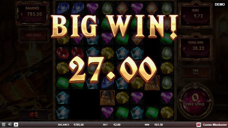 Gustav Minebuster slot screen 4