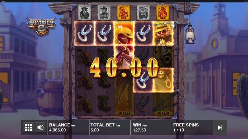 Deadly 5 slot screen 4