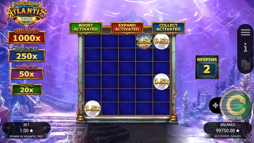 Power of Atlantis Trio slot screen 3