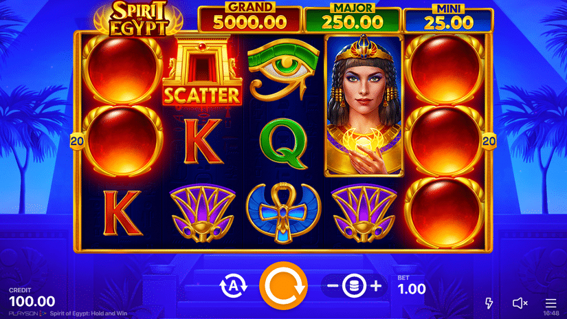 Spirit of Egypt: Hold and Win slot screen 1