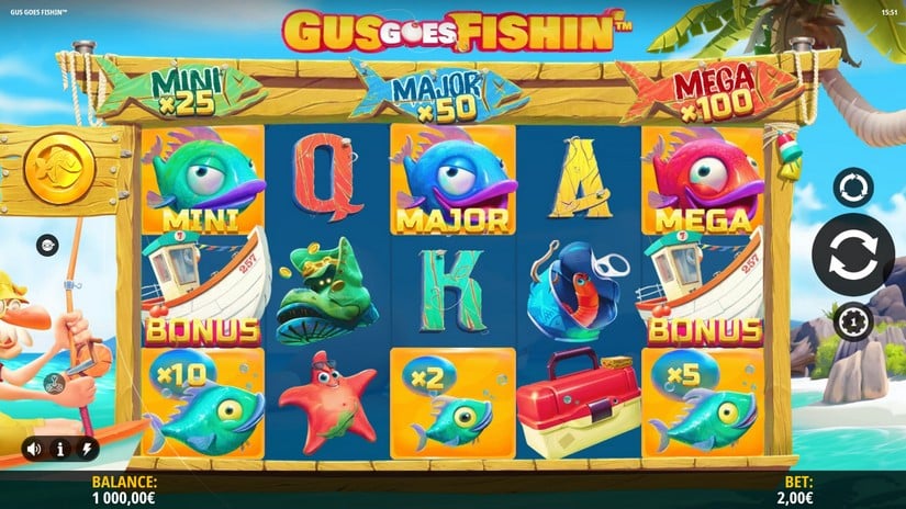 Gus Goes Fishin’ slot screen 1