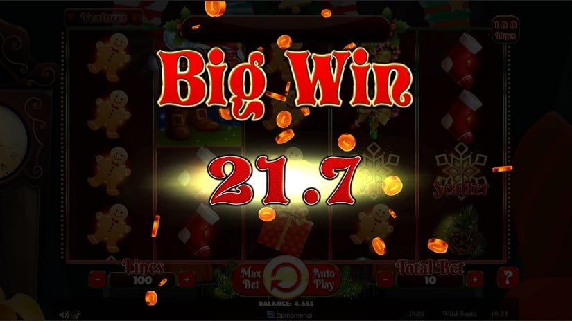 Wild Santa slot screen 3