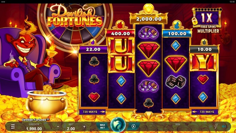Devilish Fortunes slot screen 1