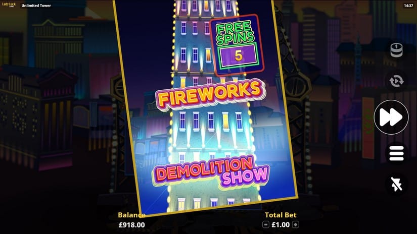 Unlimited Tower slot screen 4